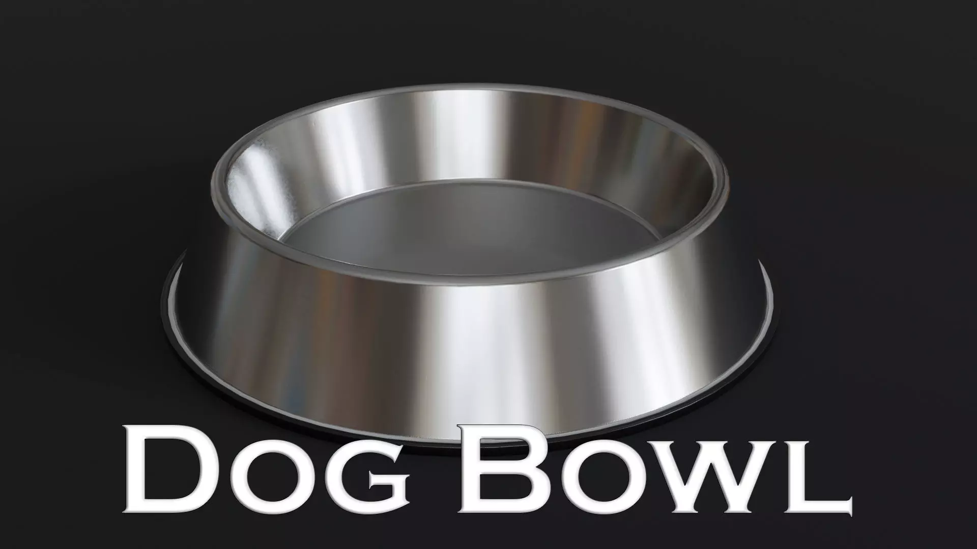 Dog Bowl Free low-poly 3D model