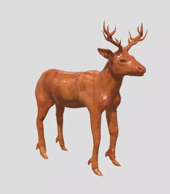 deer wooden Free 3D model