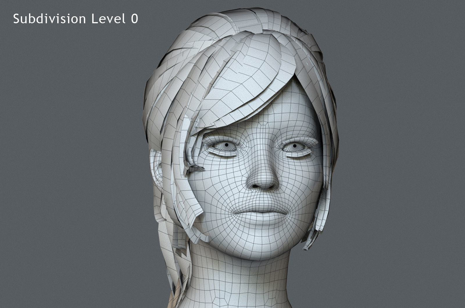 Female Base With Outfit Low-poly 3D model_20