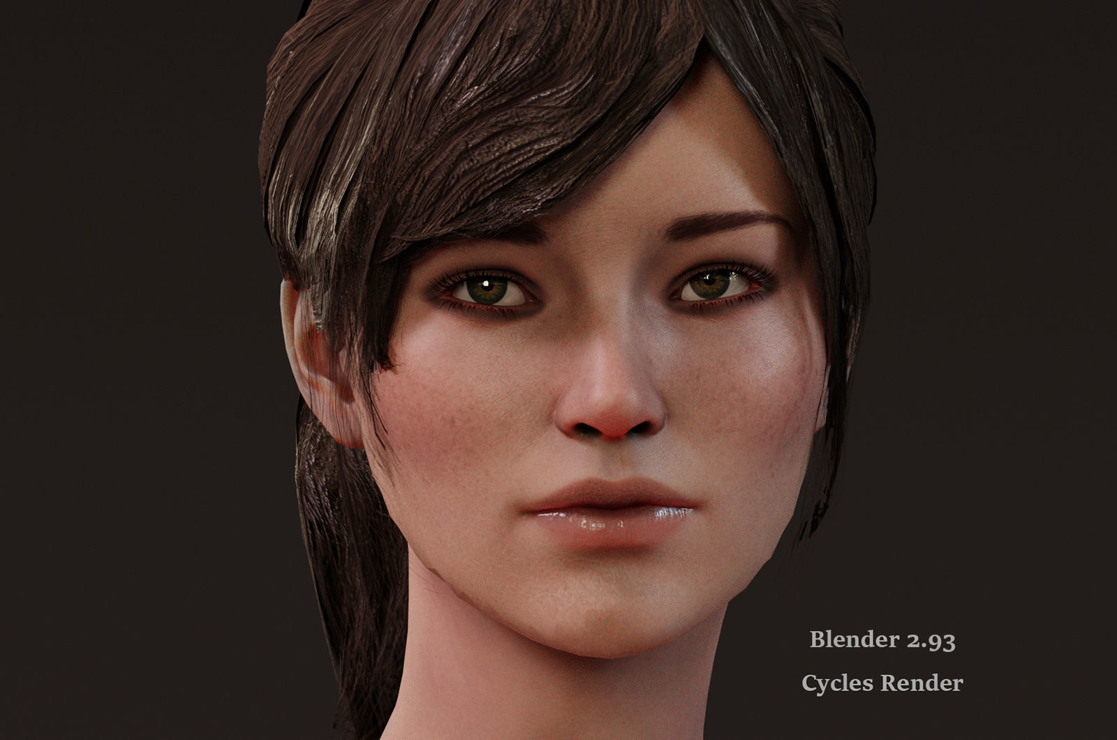 Female Base With Outfit Low-poly 3D model_11