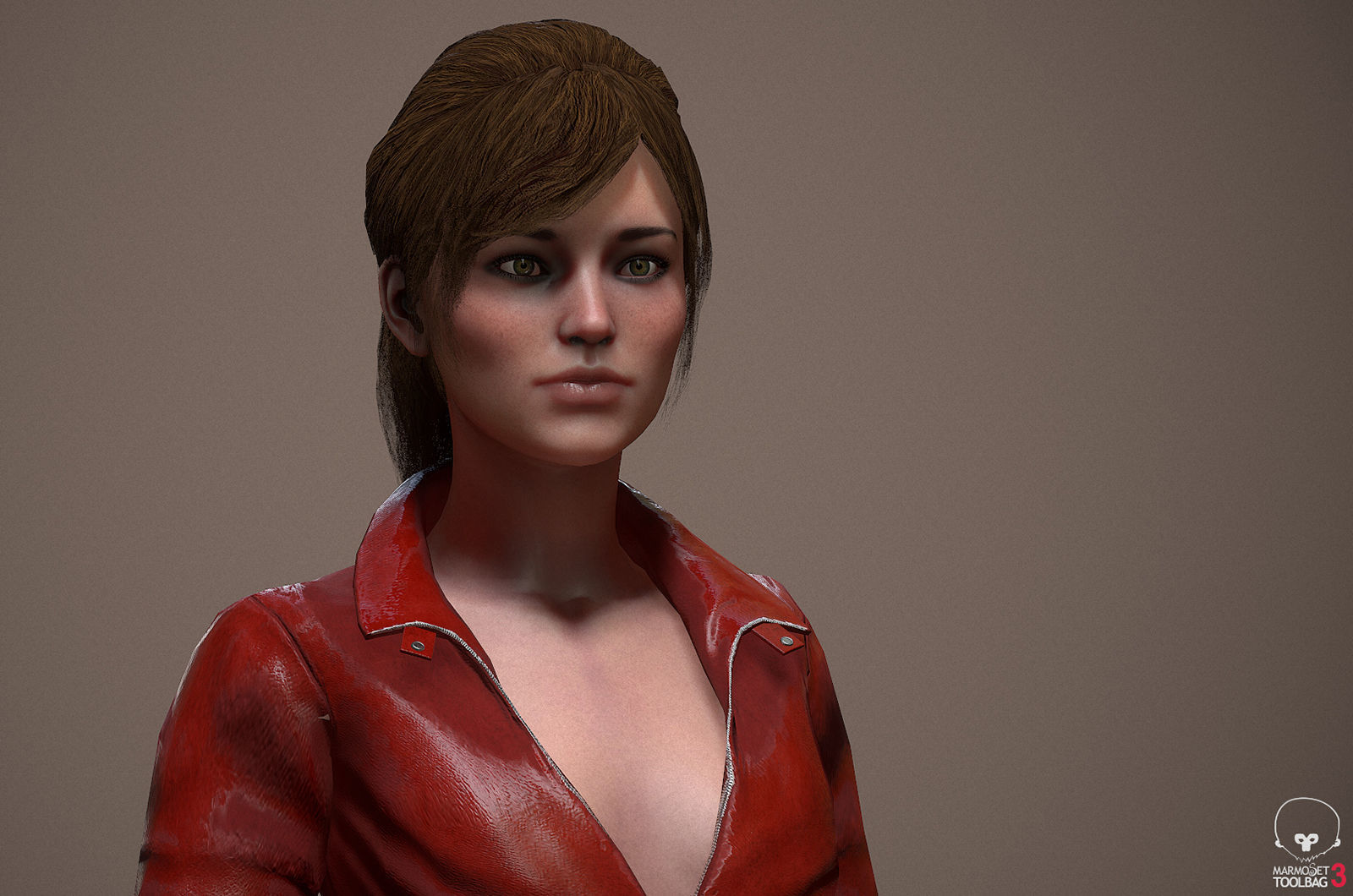 Female Base With Outfit Low-poly 3D model_12