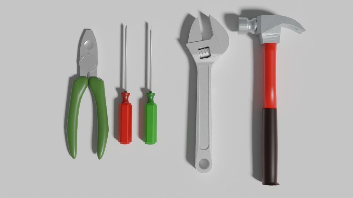Blender Tool Model Pack Low-poly 3D model_2