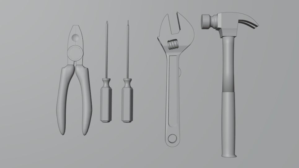 Blender Tool Model Pack Low-poly 3D model_3