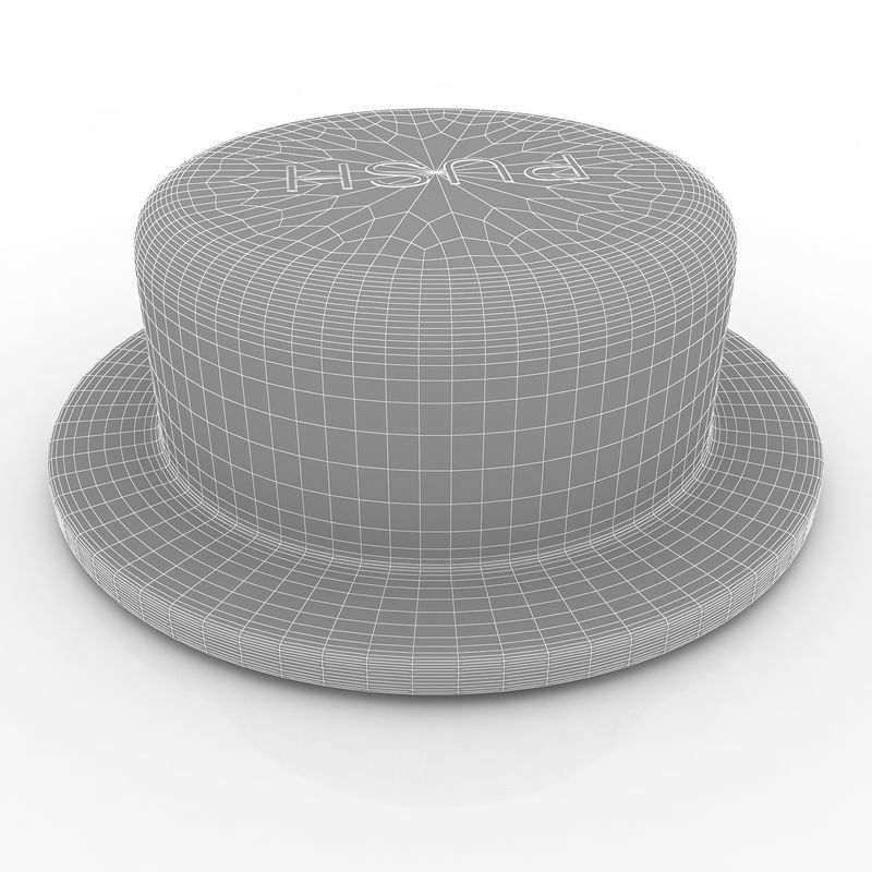 button 3D model_4