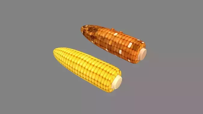 Cartoon corn on the cob - grilled corn
