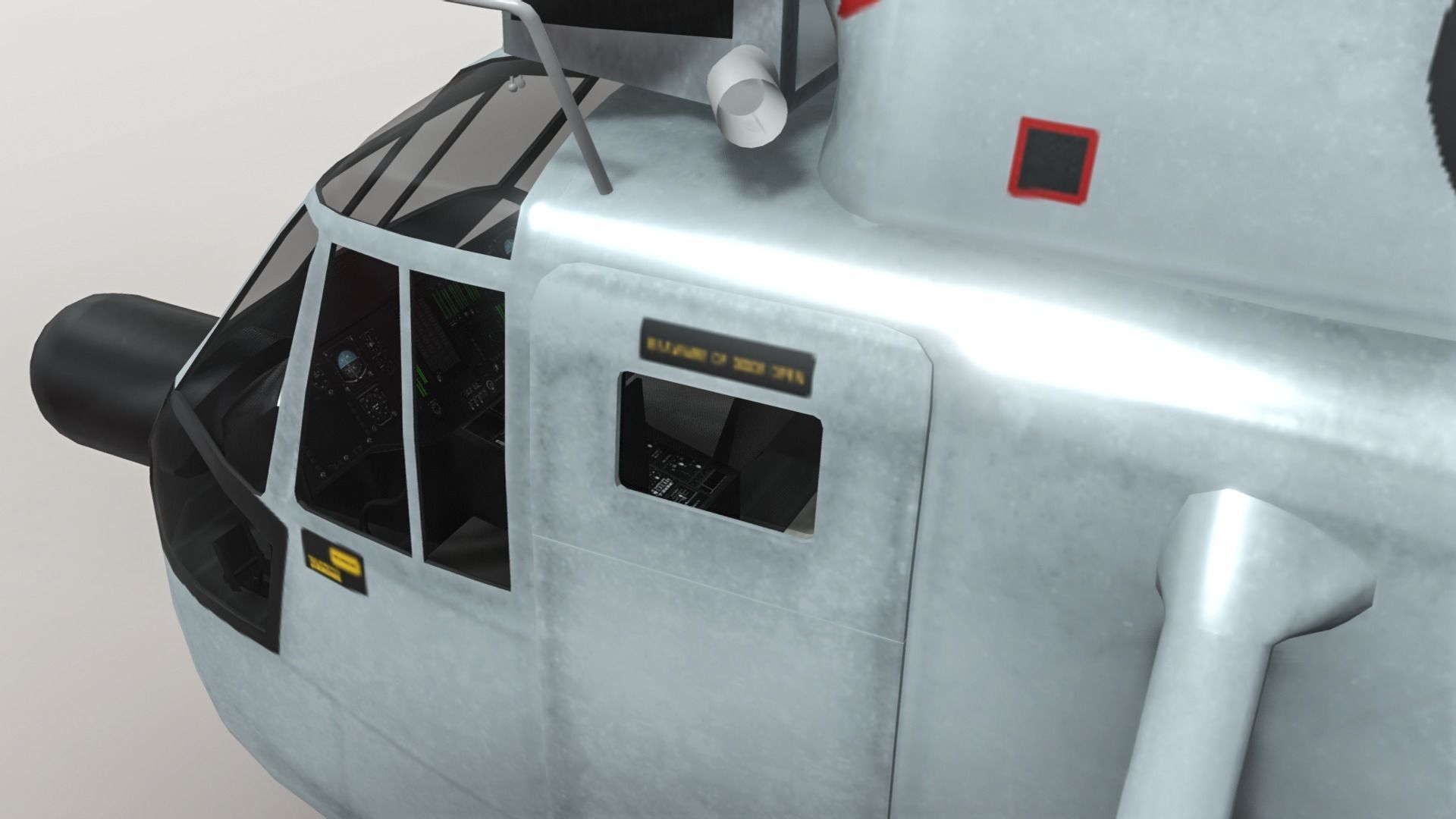 Westland SeaKing MK42C Indian Navy Low-poly 3D model_6