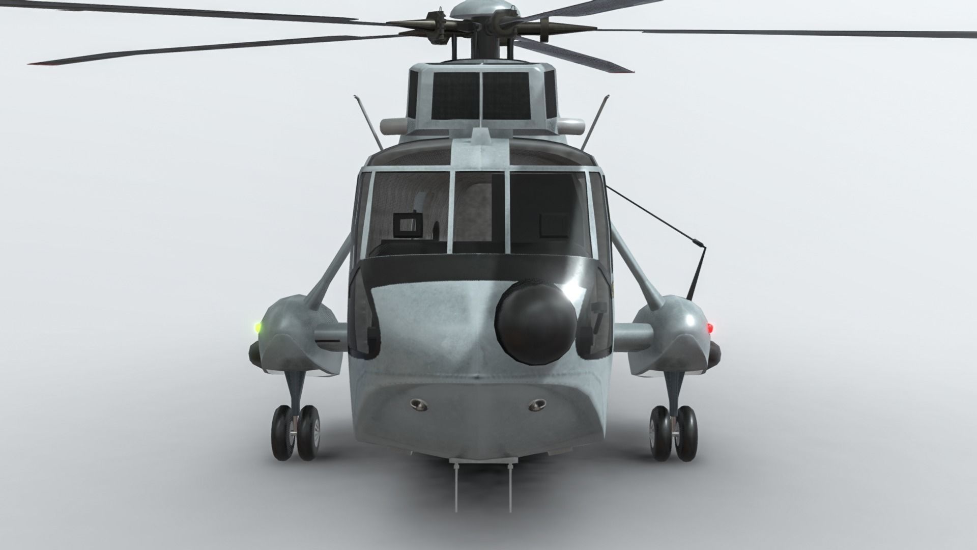 Westland SeaKing MK42C Indian Navy Low-poly 3D model_5