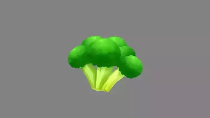 Cartoon broccoli diced