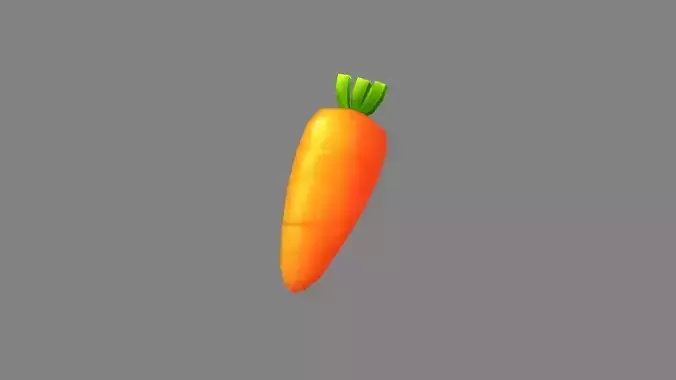 Cartoon carrot - three leaves