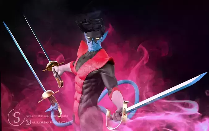 NIGHTCRAWLER X-MEN 97 FANART 3D print model