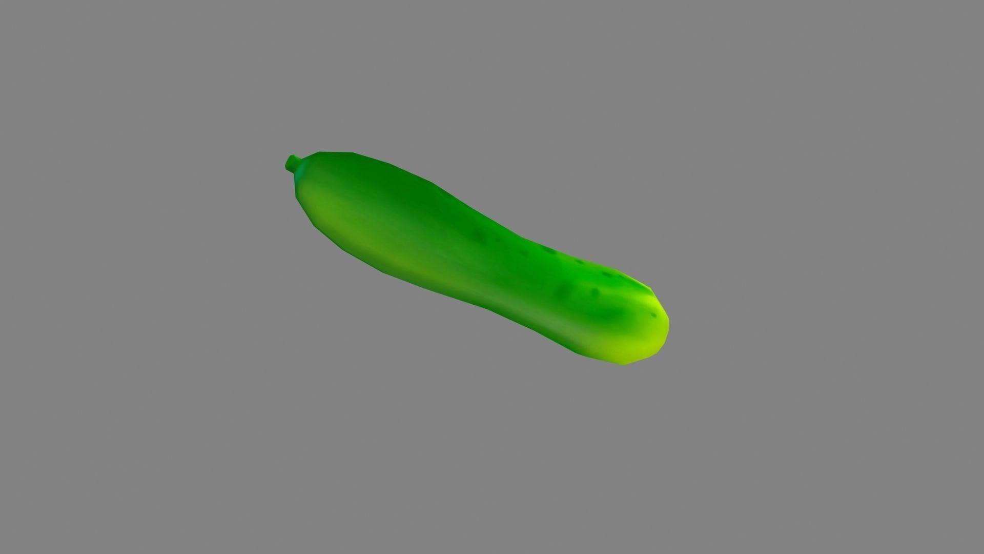 Cartoon cucumber Low-poly 3D model_2