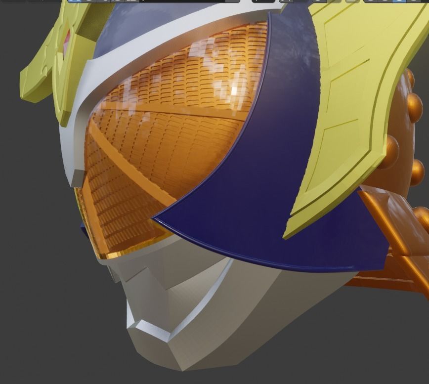 Kamen Rider Gaim 3D printable Helmet  3D print model_5