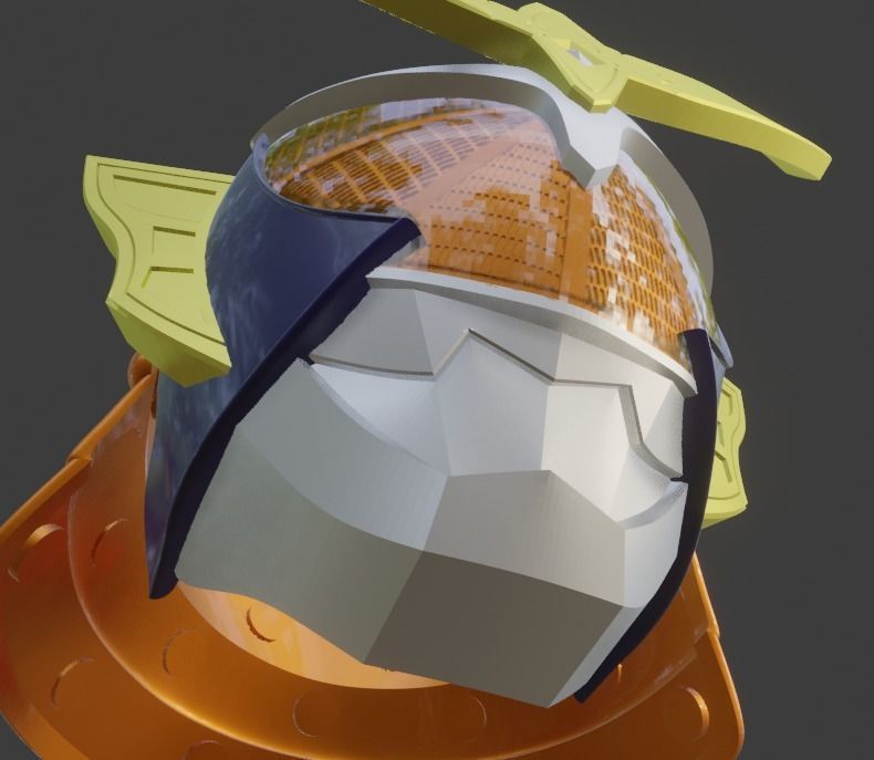 Kamen Rider Gaim 3D printable Helmet  3D print model_11