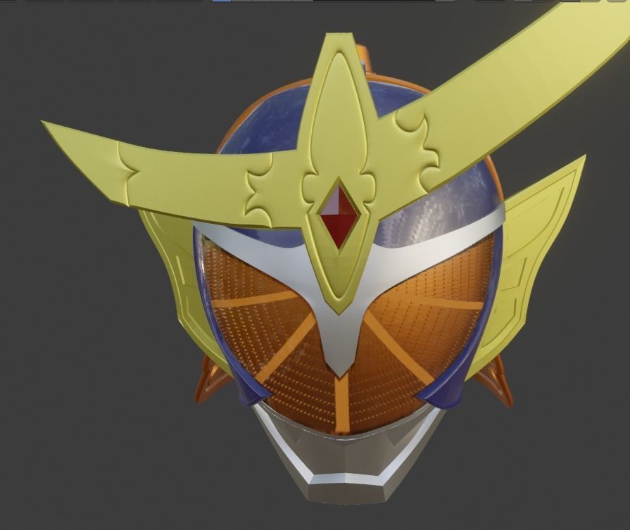 Kamen Rider Gaim 3D printable Helmet  3D print model_3