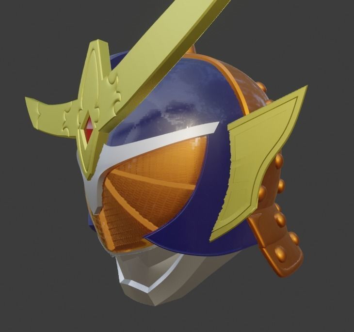 Kamen Rider Gaim 3D printable Helmet  3D print model_9