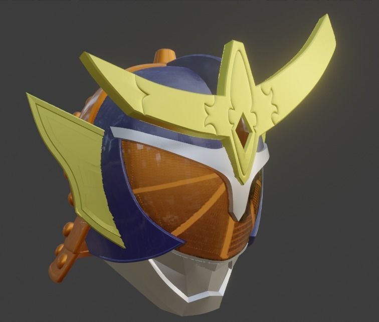 Kamen Rider Gaim 3D printable Helmet  3D print model_2