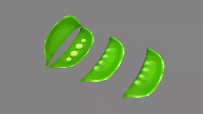 Cartoon pea pod - peas - lentil - mung bean