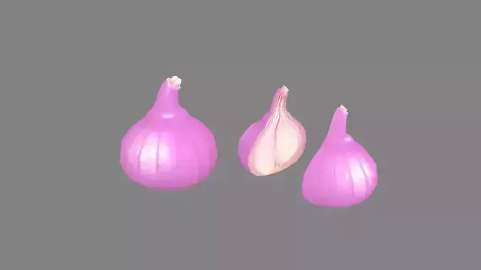 Cartoon onion diced