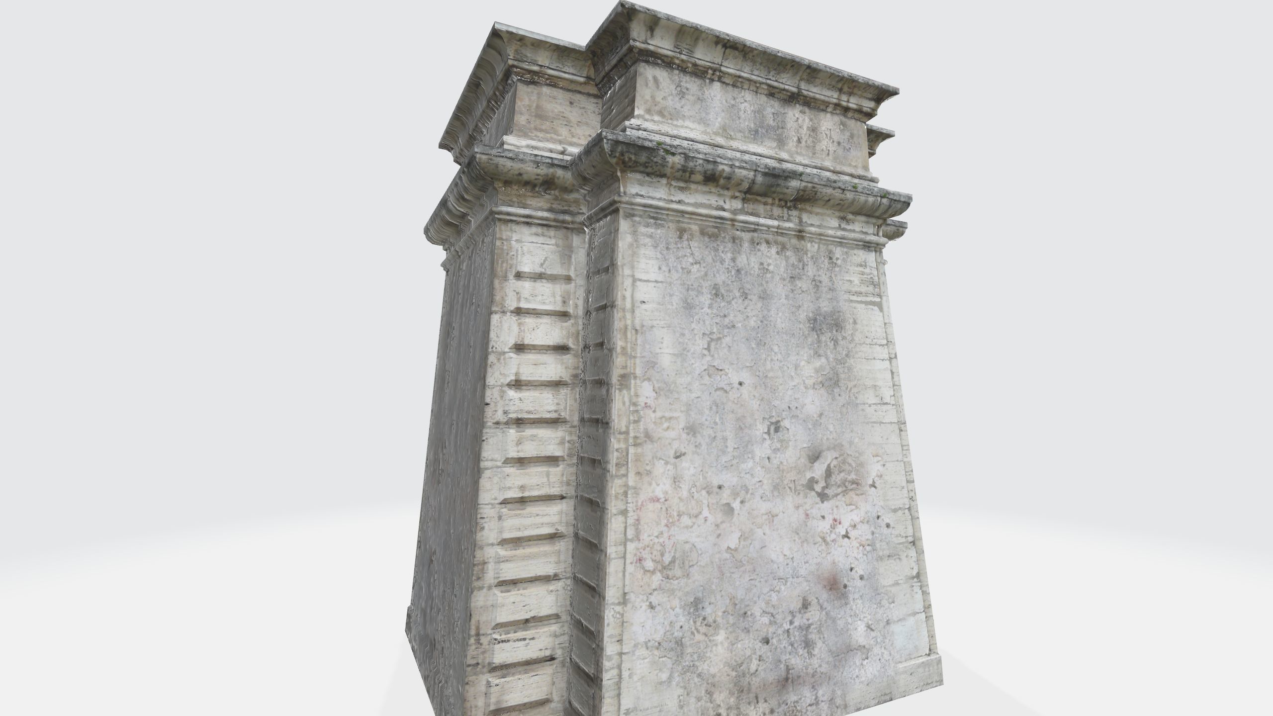 Monument stone gate Low-poly 3D model_5