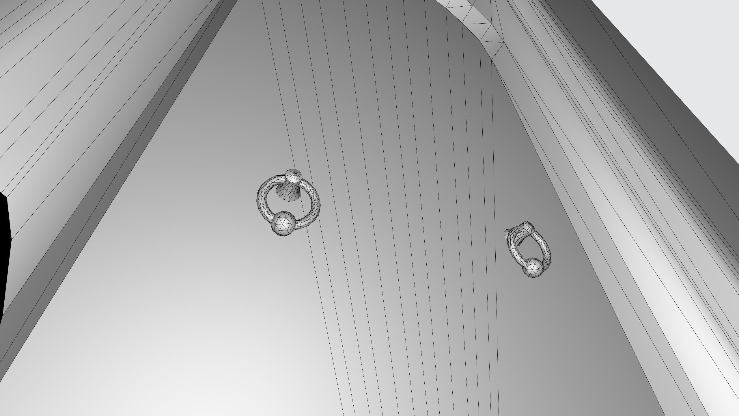 Monument stone gate Low-poly 3D model_8