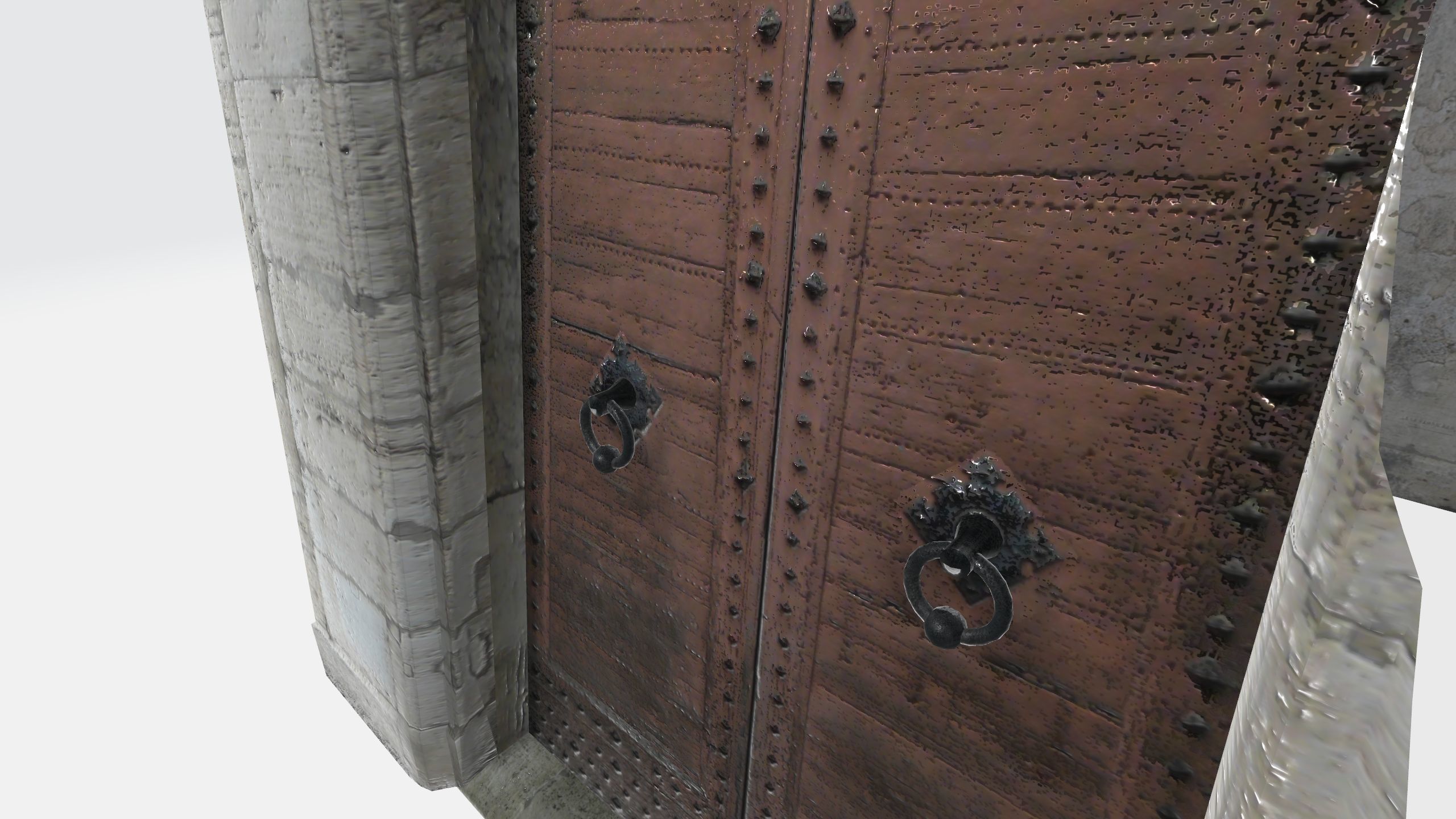 Monument stone gate Low-poly 3D model_3