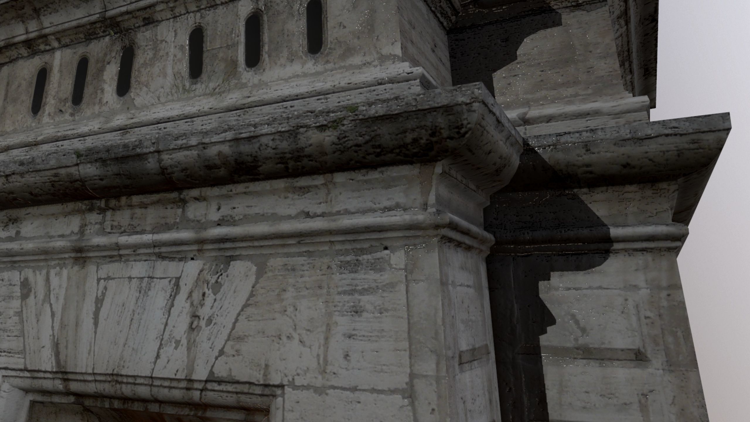 Monument stone gate Low-poly 3D model_4