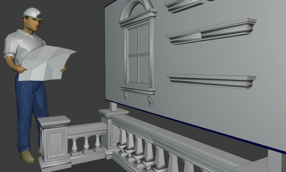 construct 3D window Free 3D model_4