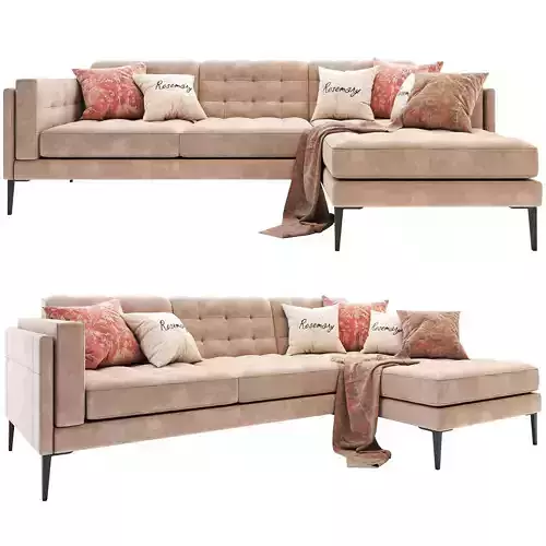 PA-MODERN-SOFA-03 sectional sofa with chaise