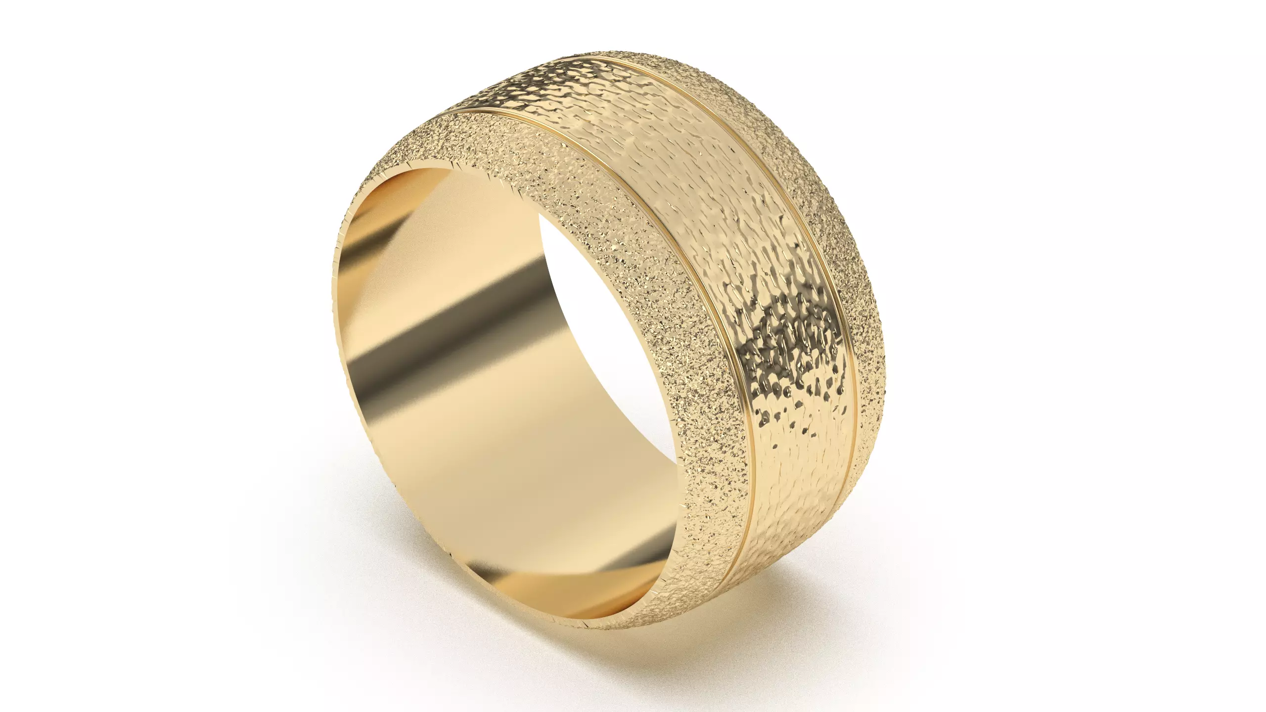 Unique Texture Wedding Ring Free 3D print model