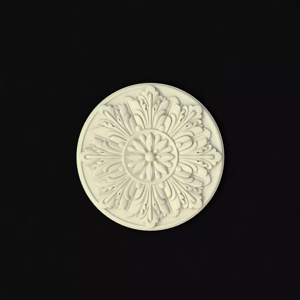 rosette decorative medallion 3D model_0