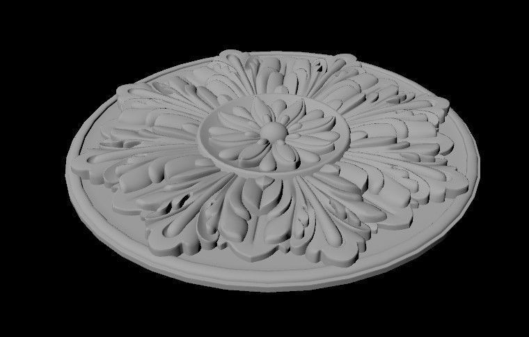 rosette decorative medallion 3D model_1