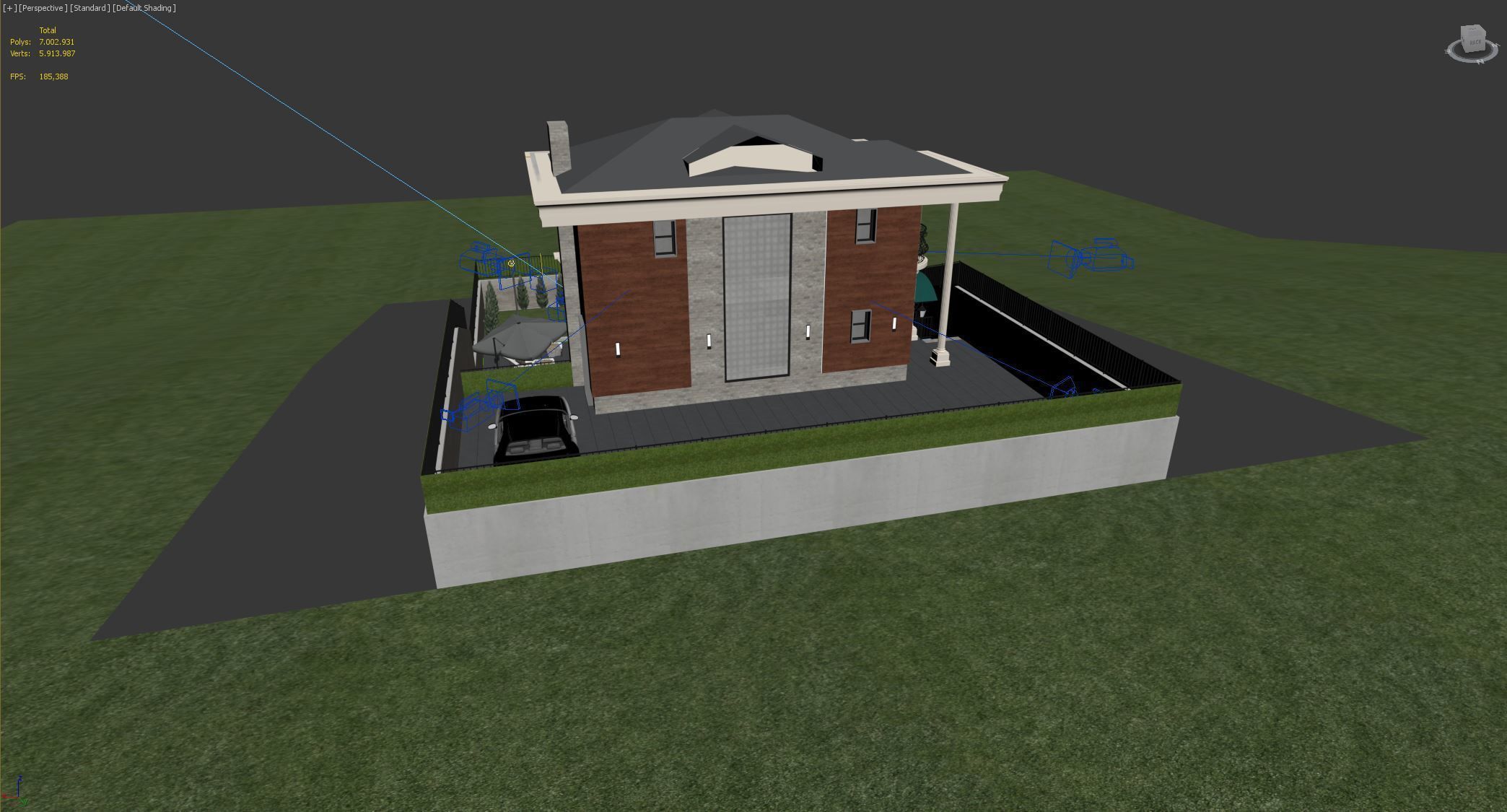 Villa Exterior 3D model_5