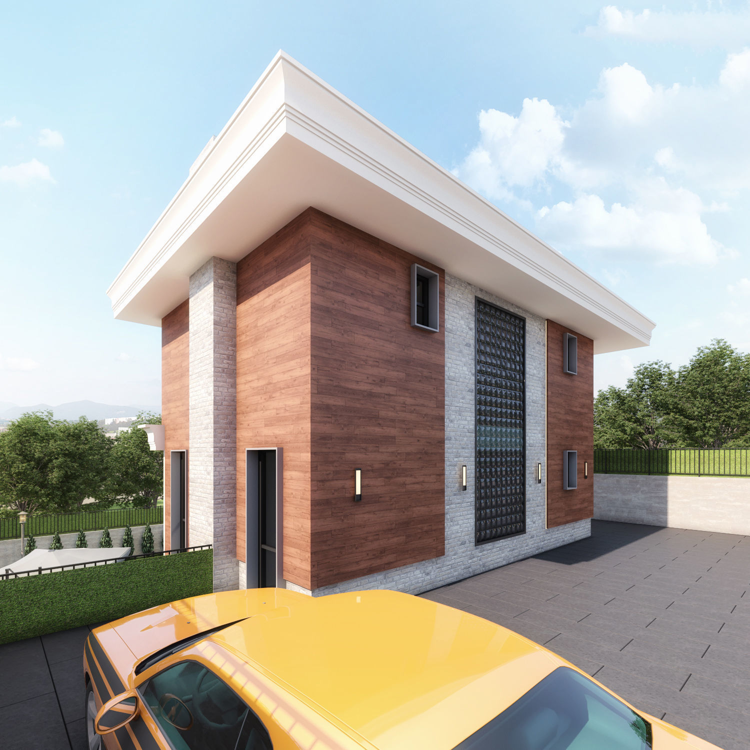 Villa Exterior 3D model_3