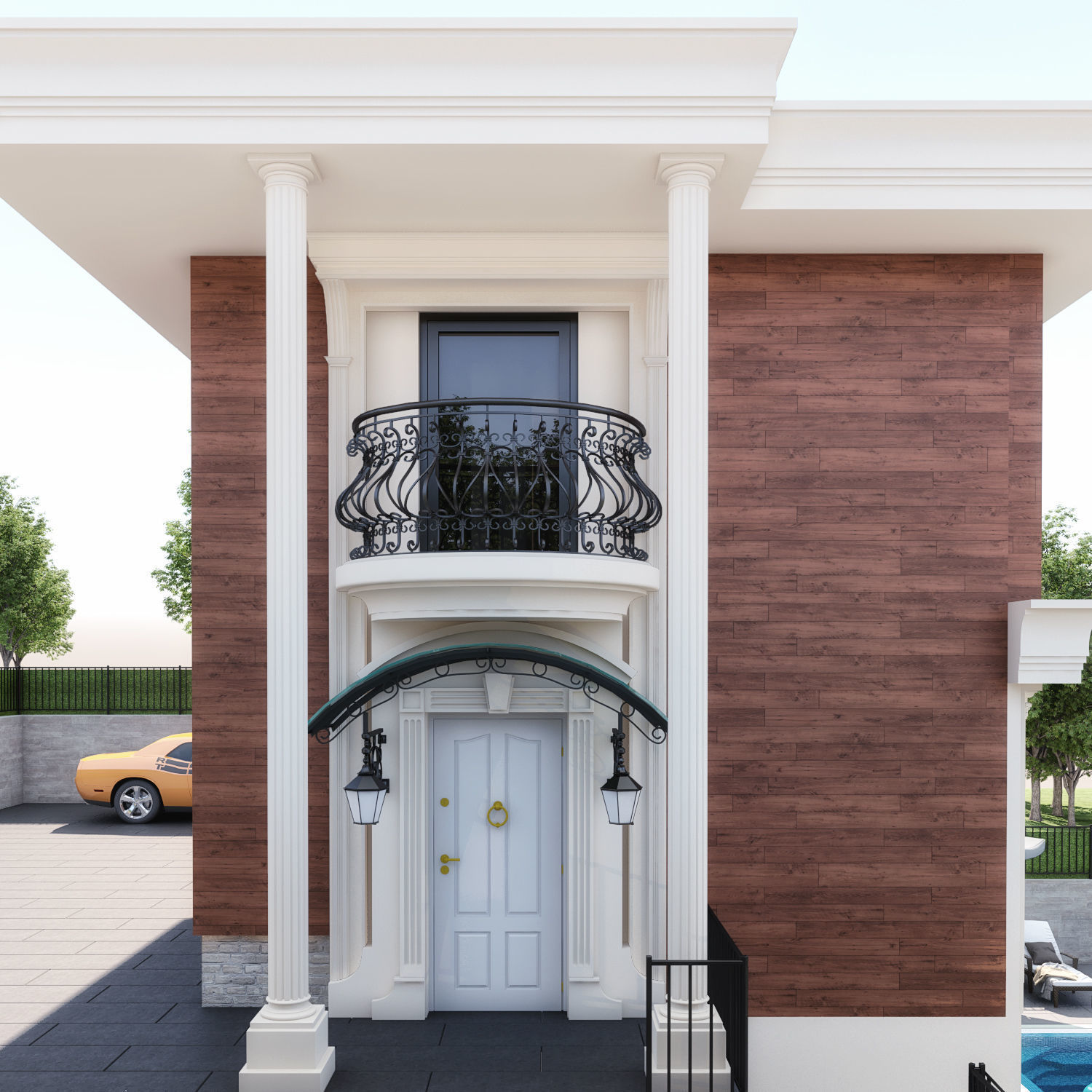 Villa Exterior 3D model_4