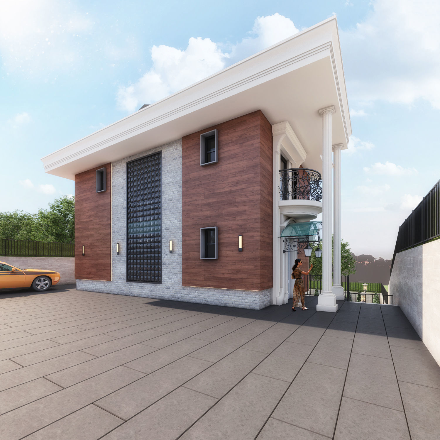 Villa Exterior 3D model_1