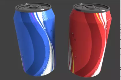 Soda Can Low-poly 3D model_0