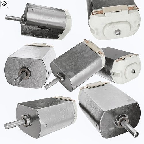 Small Electric Motor  Low-poly 3D model