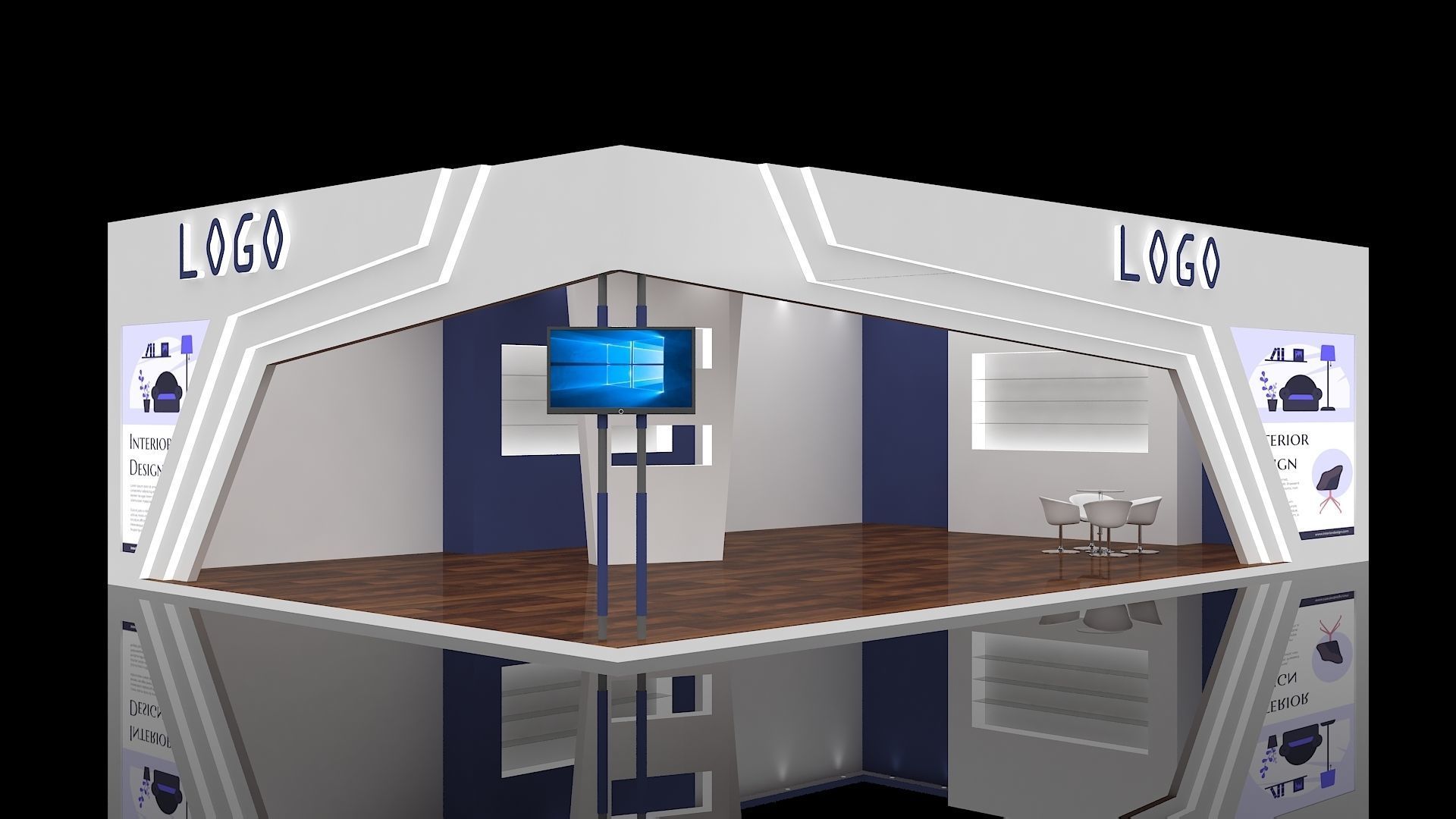 3d Exhibition Stall 96Sqmt 3D print model_2