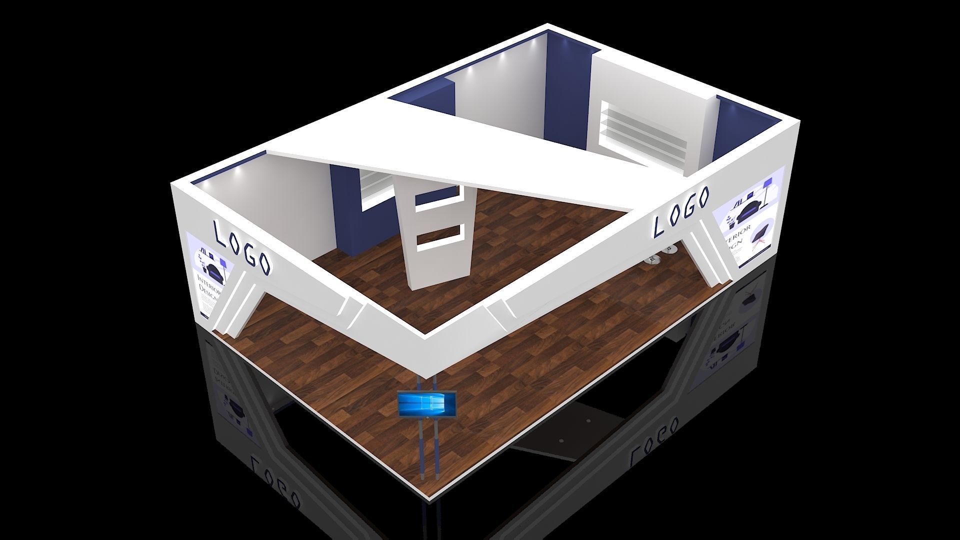 3d Exhibition Stall 96Sqmt 3D print model_3