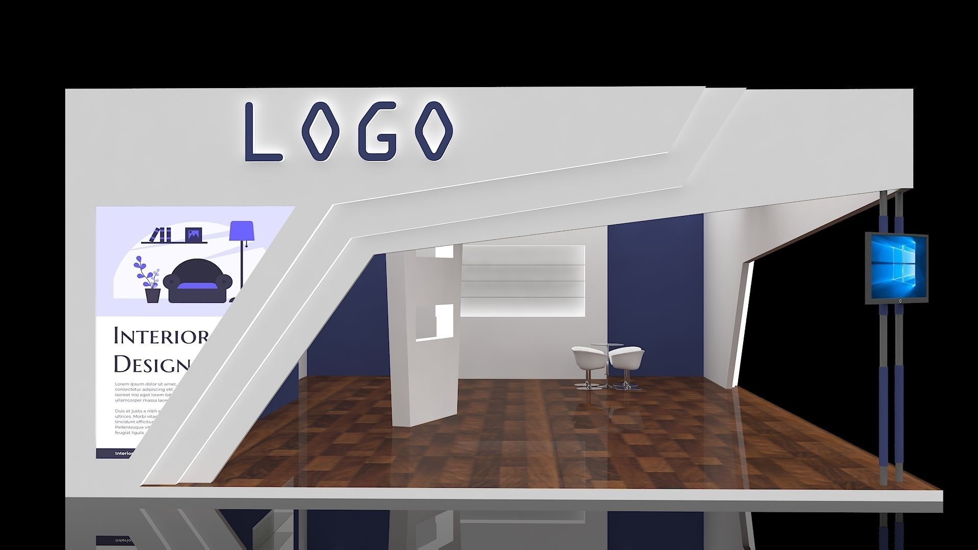 3d Exhibition Stall 96Sqmt 3D print model_1