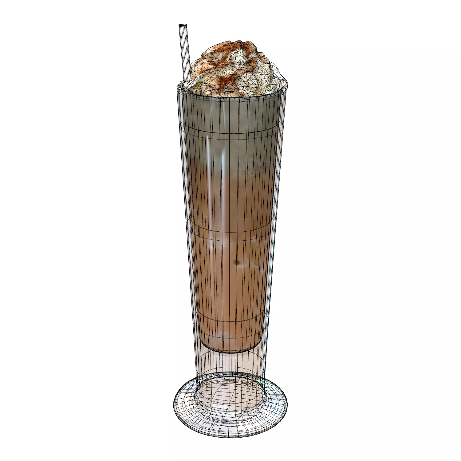 vanilla iced latte Free low-poly 3D model