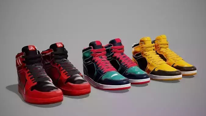 Sneakers Shoes  Vol02 Low-poly 3D model