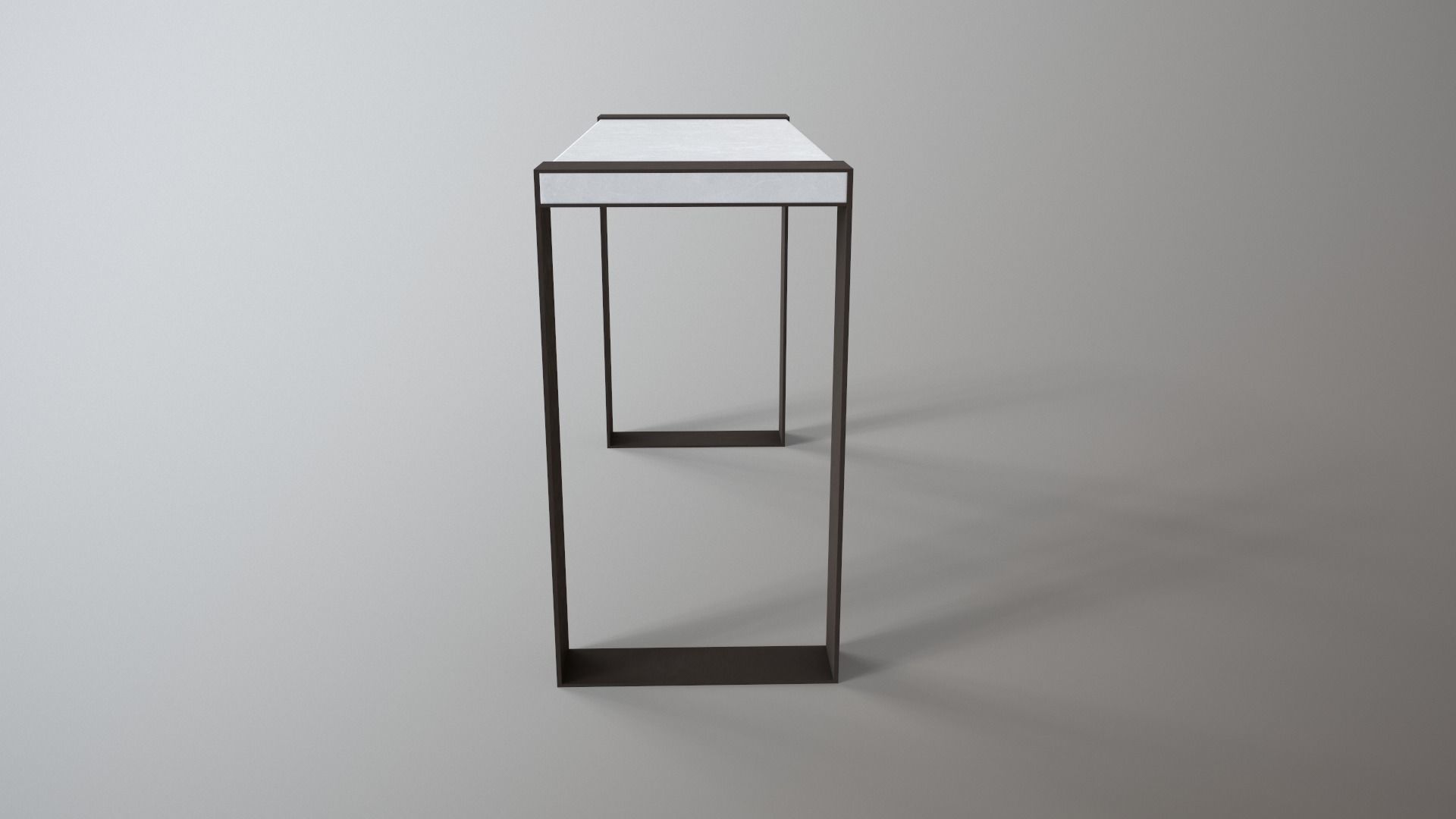 Fabio study Table white finish Low-poly 3D model_4