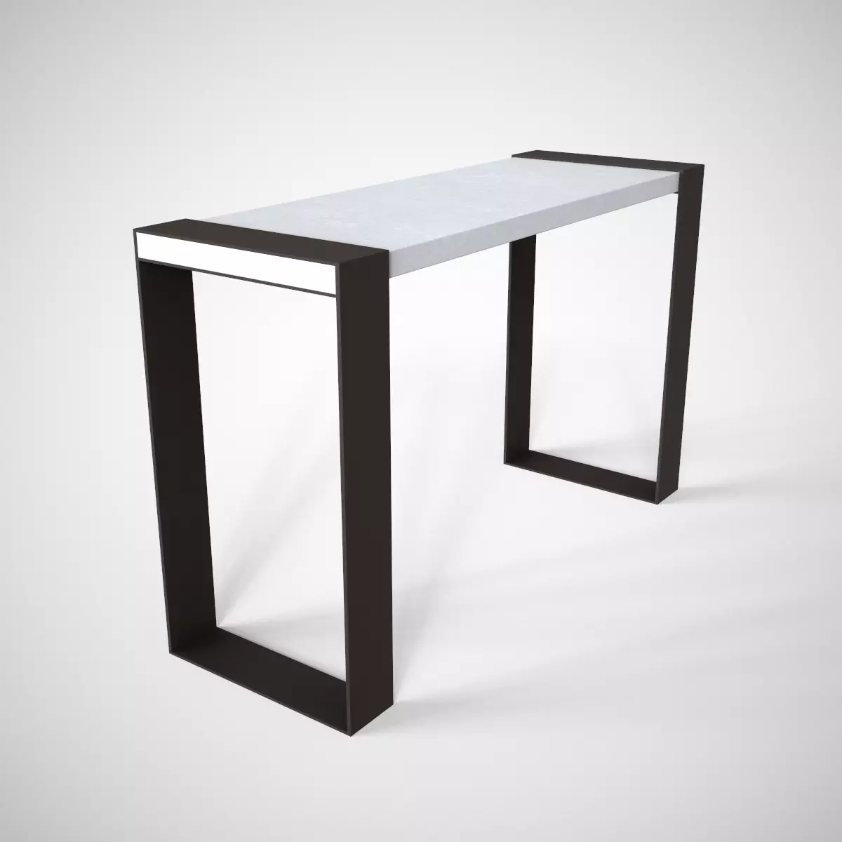 Fabio study Table white finish Low-poly 3D model_0