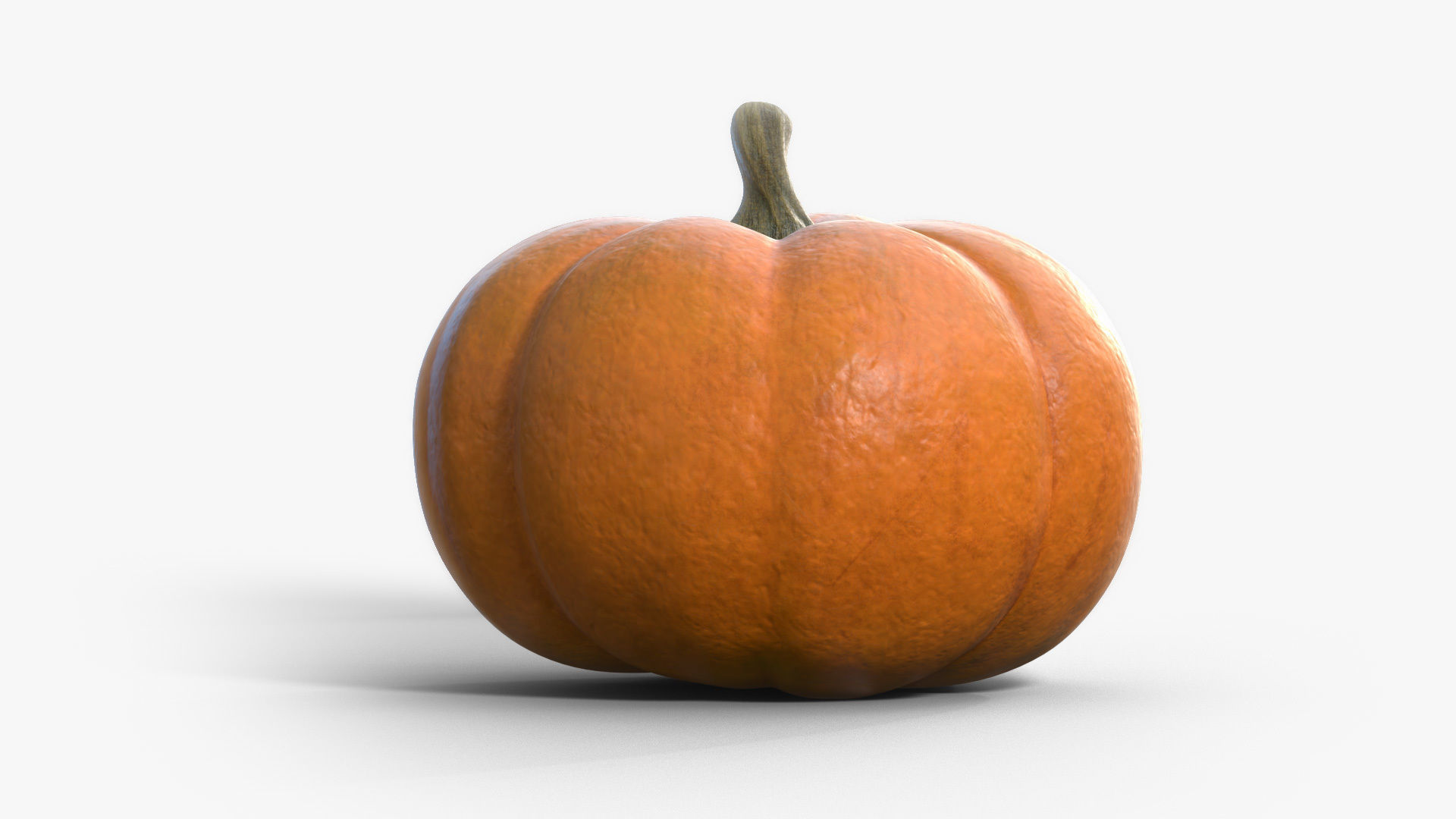 Jack-o-lantern pumpkin with intact pumpkin included model Low-poly 3D model_5
