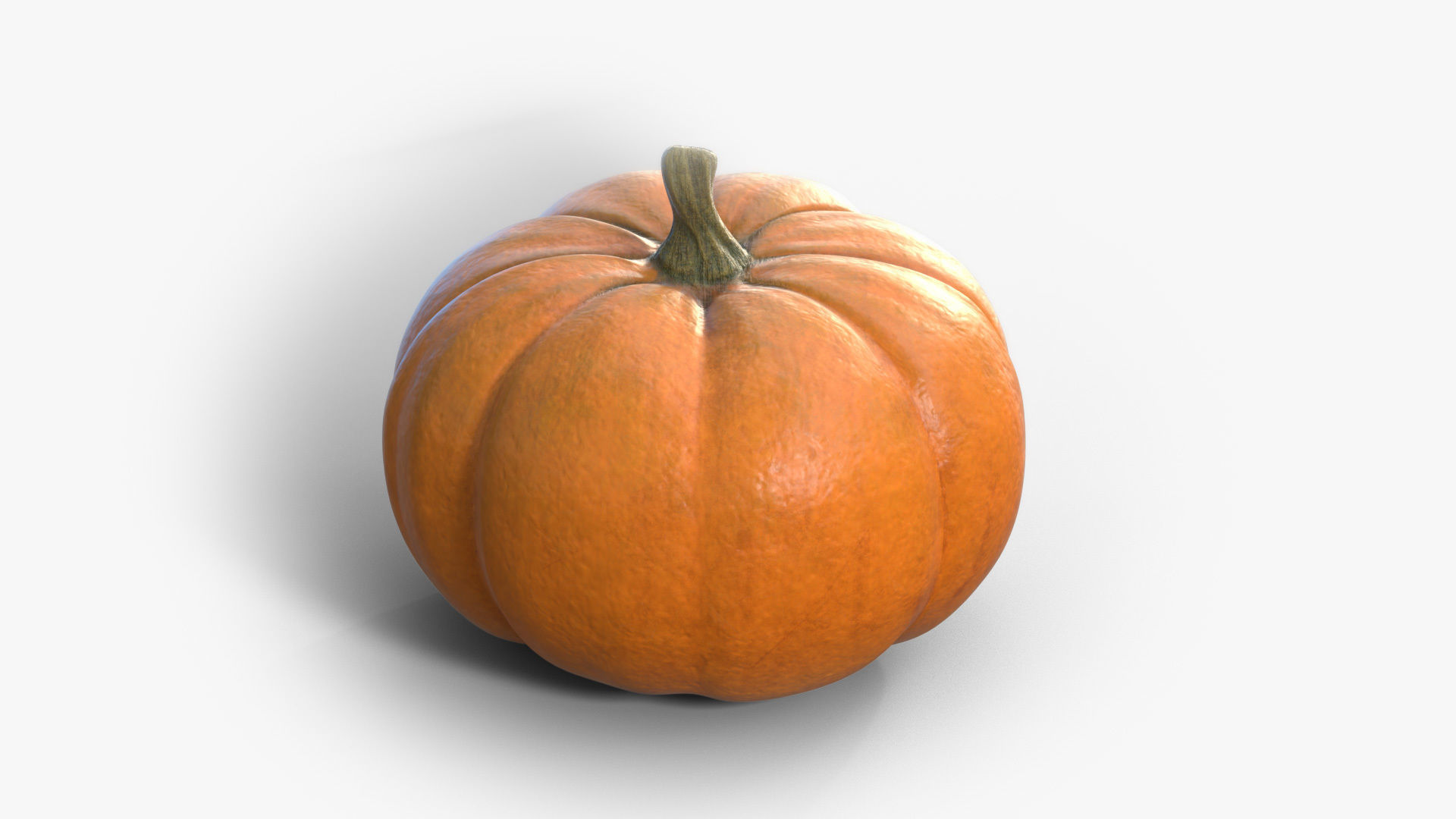 Jack-o-lantern pumpkin with intact pumpkin included model Low-poly 3D model_9