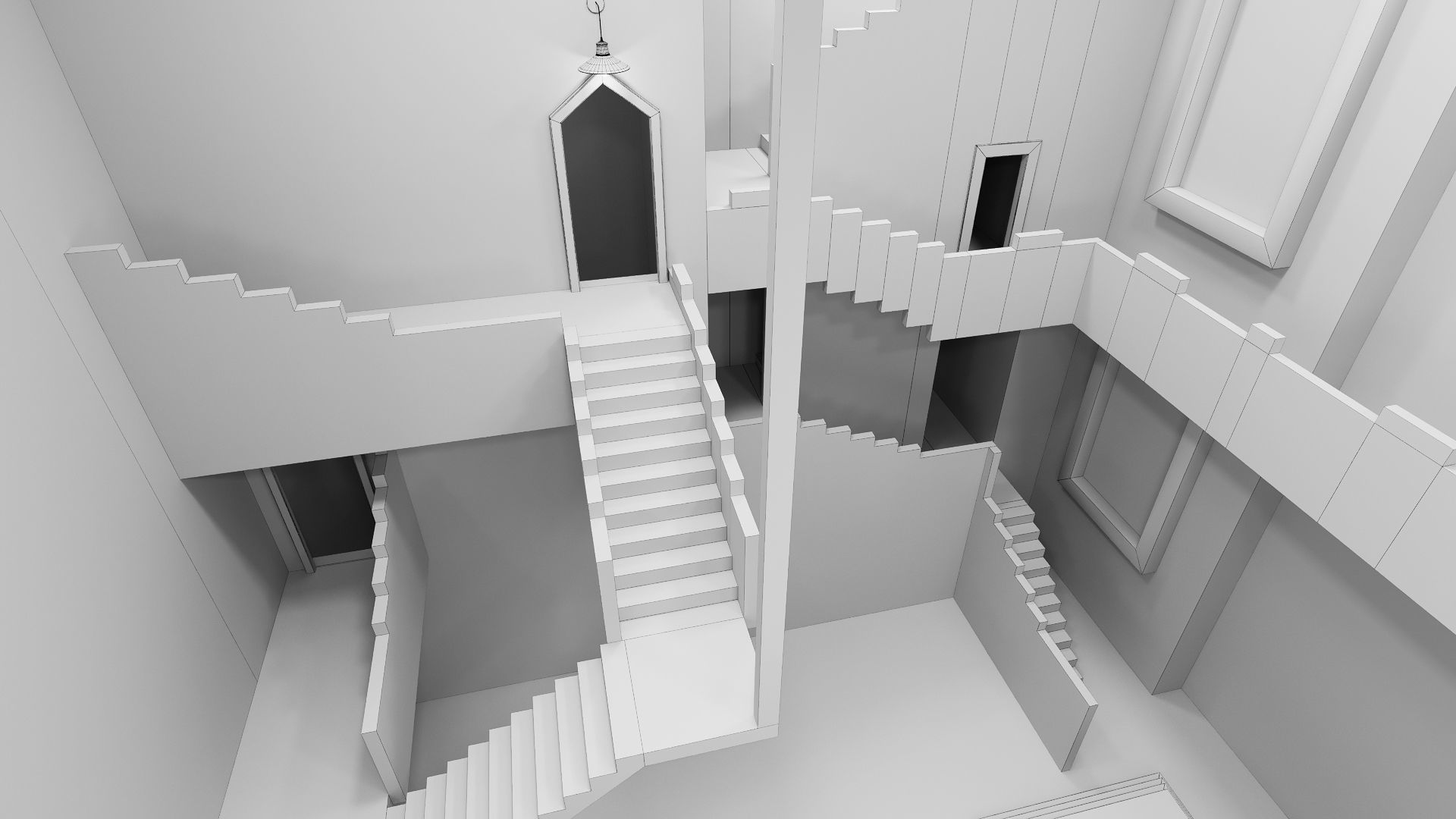 Squid Game  Artistic room 3D Model Low-poly 3D model_3