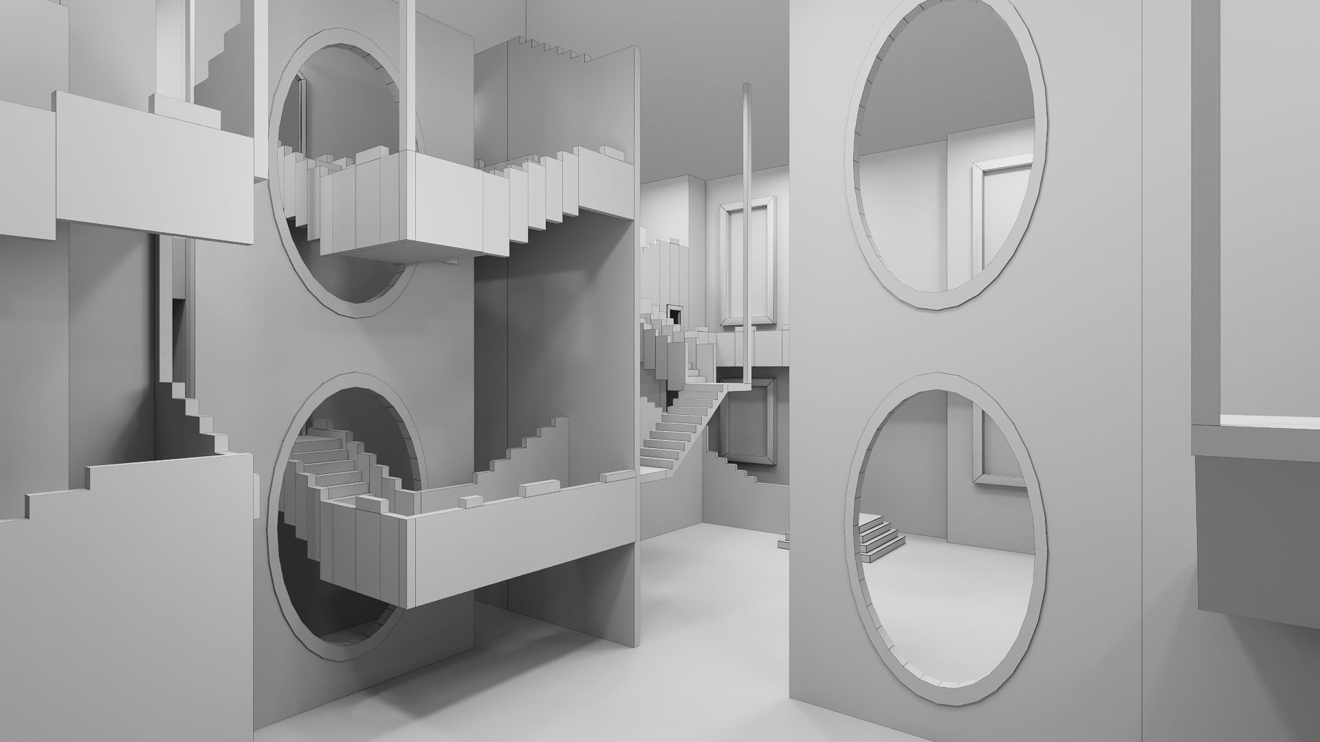 Squid Game  Artistic room 3D Model Low-poly 3D model_10