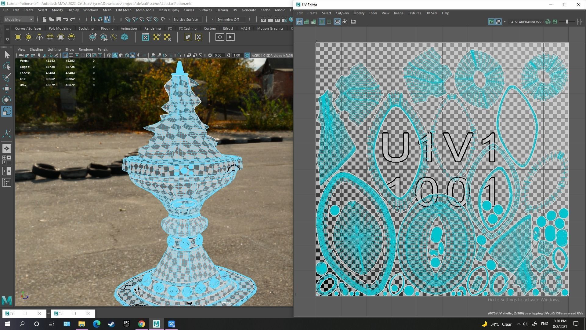 Low Poly Labstar Potion Low-poly 3D model_5