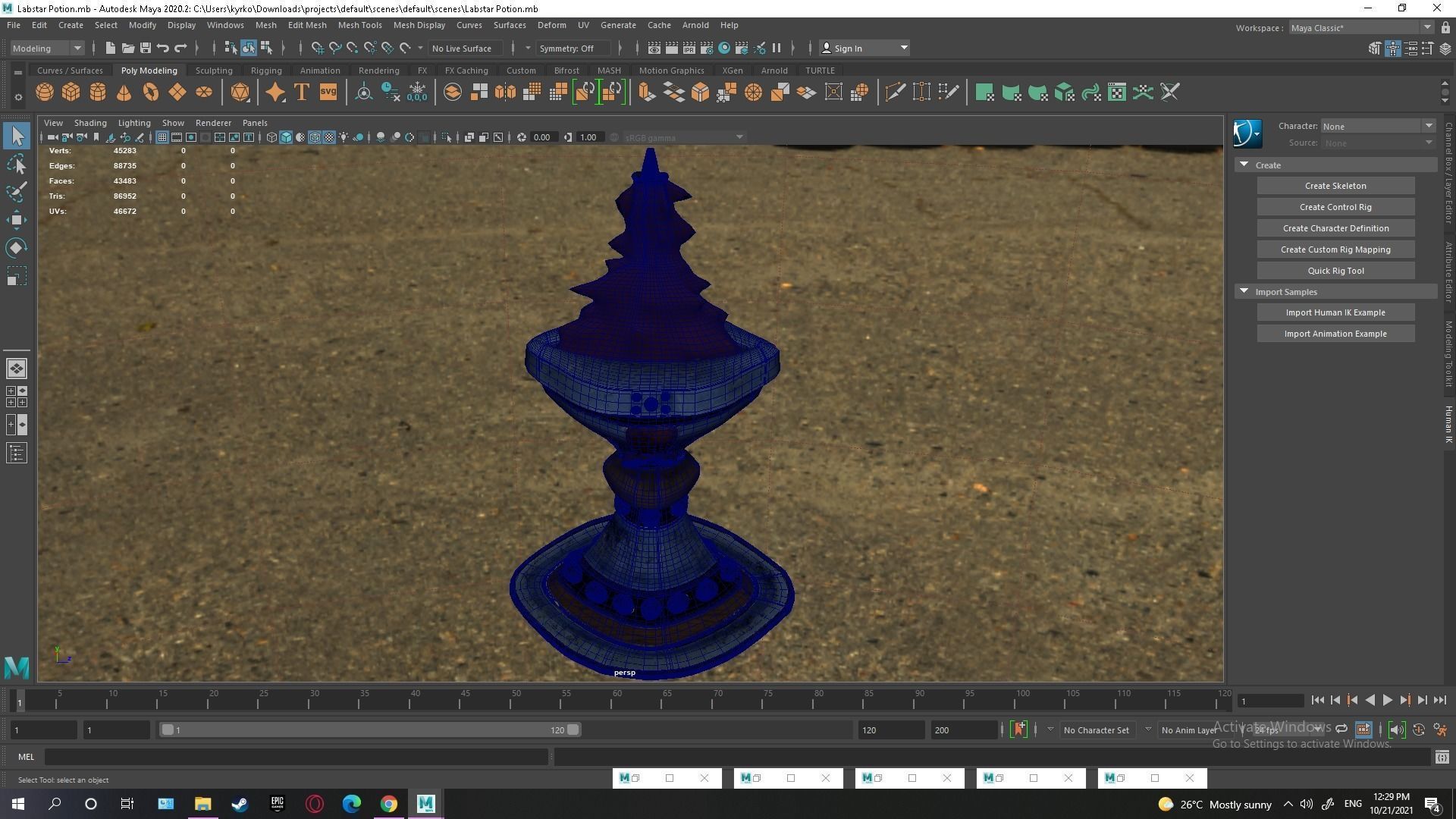 Low Poly Labstar Potion Low-poly 3D model_2